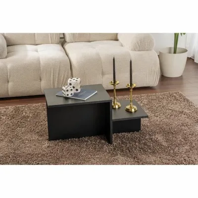Table Basse Harmony Noir 80 x 40 x 40 cm