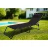 Chaise longue Marbueno Noir 190 x 27 x 58 cm
