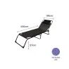 Chaise longue Marbueno Noir 190 x 27 x 58 cm