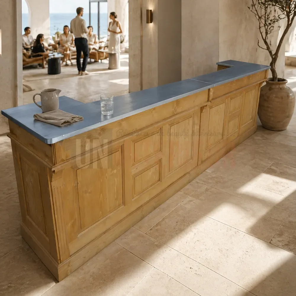 Meuble bar d'accueil 360cm - Mobilier Hôtel restaurant CHR