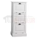 Petit rangement de bureau en pin massif ou meuble classeur - Burrington