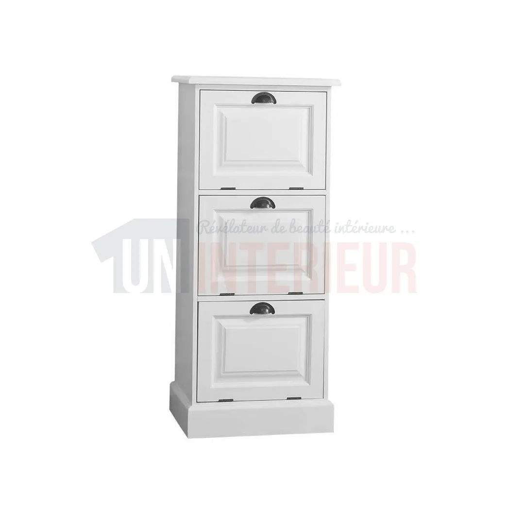 Petit rangement de bureau en pin massif ou meuble classeur - Burrington