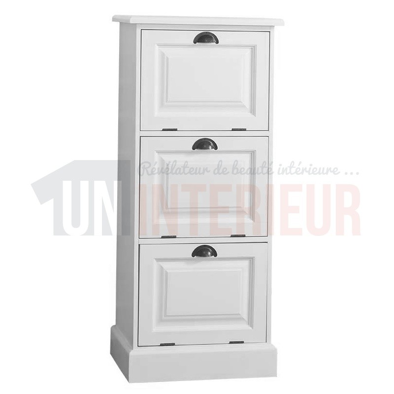 Petit rangement de bureau en pin massif ou meuble classeur - Burrington