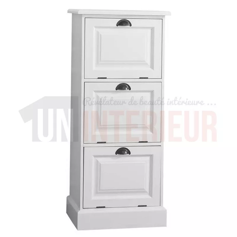 Petit rangement de bureau en pin massif ou meuble classeur - Burrington