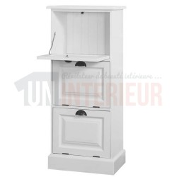 Petit rangement de bureau en pin massif ou meuble classeur - Burrington