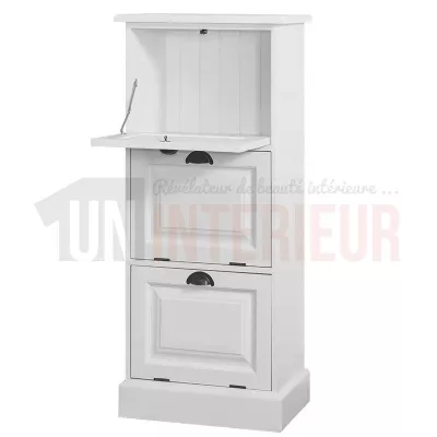 Petit rangement de bureau en pin massif ou meuble classeur - Burrington
