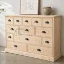 Mercière en pin massif, meuble de métier type meuble de mercerie en pin massif, 13 tiroirs - Uninterieur
