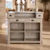 Meuble bar comptoir en chêne et zinc, 140cm. Uninterieur, l'excellence à la française, depuis 1996.