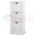 Petit rangement de bureau en pin massif ou meuble classeur - Burrington