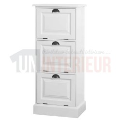 Petit rangement de bureau en pin massif ou meuble classeur - Burrington