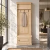 Vestiaire d'entrée 1 porte en pin massif 80cm — finition Pin massif brut