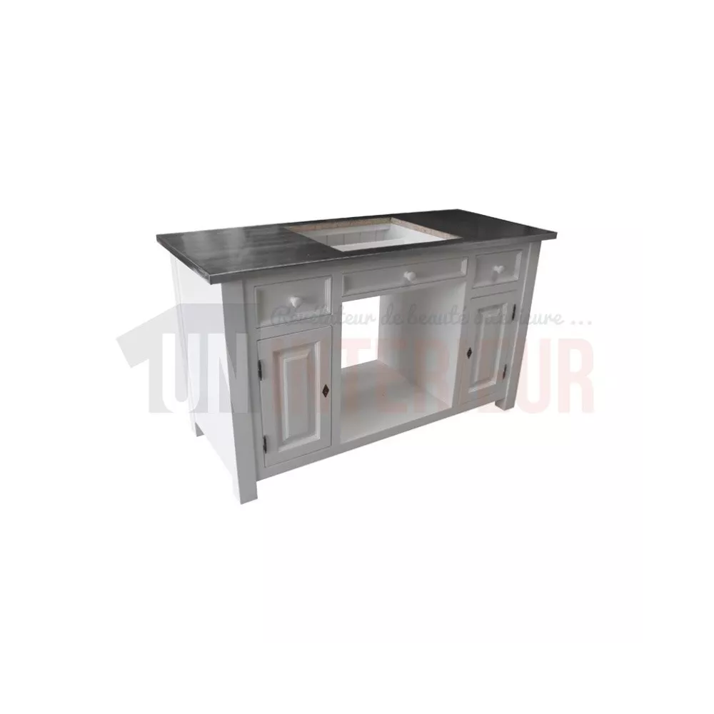 Meuble cuisson sur-mesure 155cm