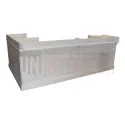Meuble bistrot sur-mesure en pin massif 300cm, 3 parties