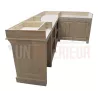 Meuble bistrot sur-mesure en pin massif 300cm, 3 parties
