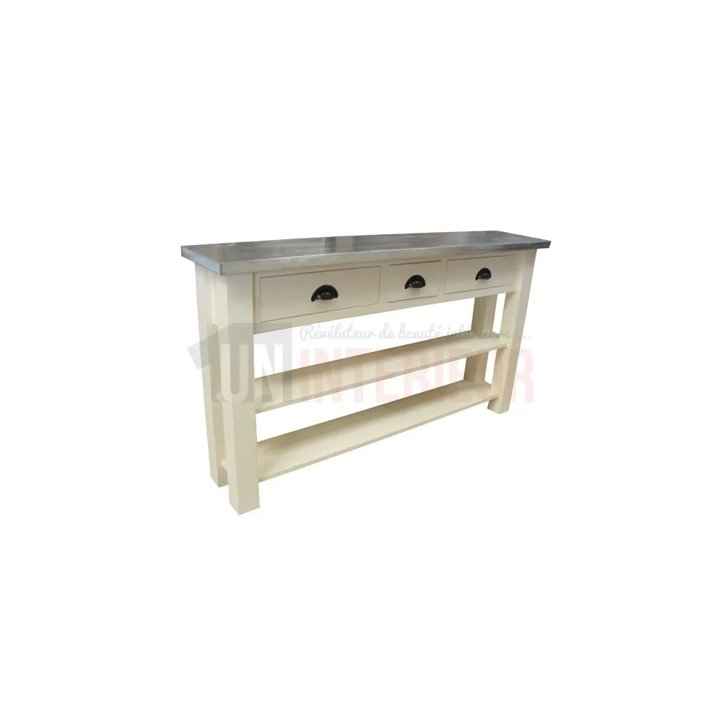 Console sur-mesure en pin massif 135cm