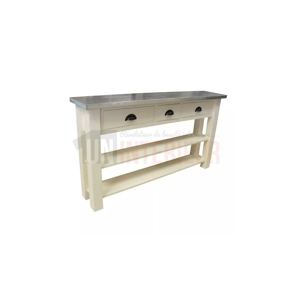 Console sur-mesure en pin massif 135cm