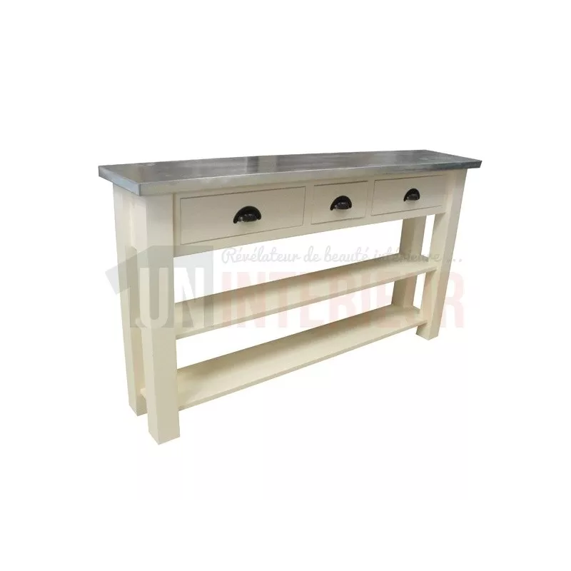 Console sur-mesure en pin massif 135cm