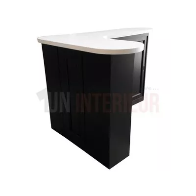 Comptoir caisse sur-mesure en pin massif 270cm
