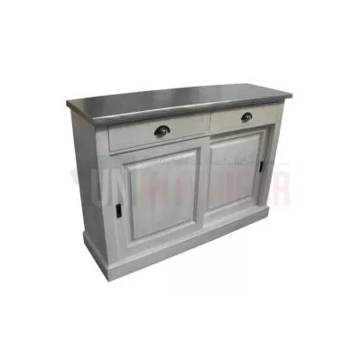 Bar arrondi sur-mesure en pin massif 180cm avec retour de 125cm