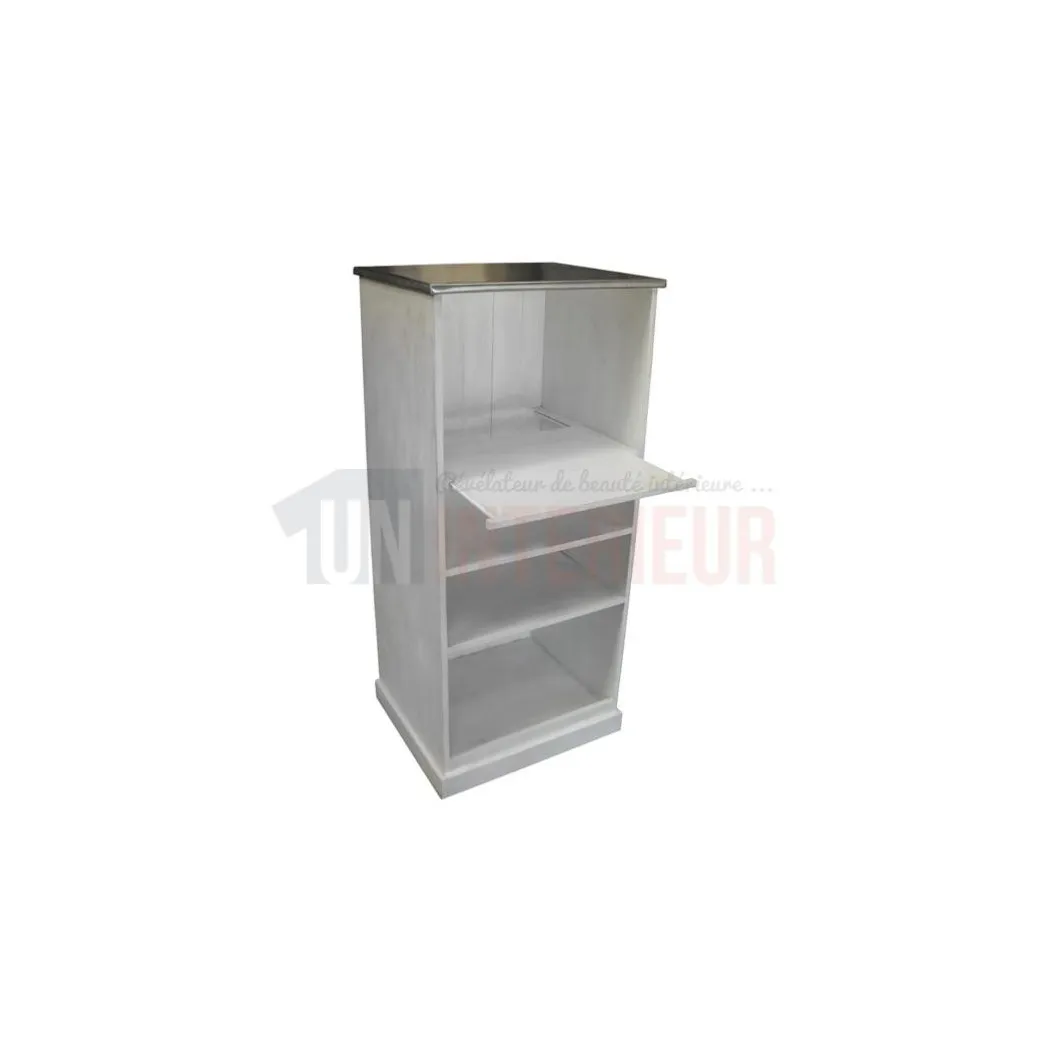 Meuble TV sur-mesure en pin massif 60cm