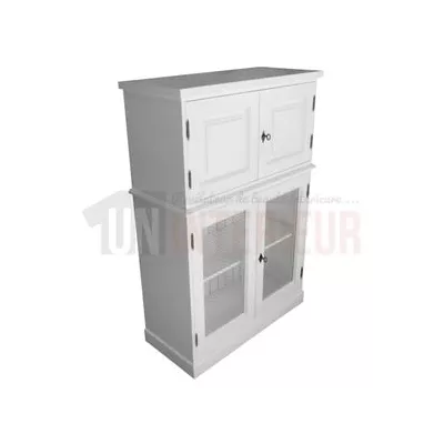 Meuble TV sur-mesure en pin massif 60cm