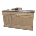 Bar sur-mesure en pin massif 250cm avec retour en L