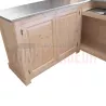 Bar sur-mesure en pin massif 250cm avec retour en L