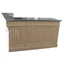 Bar sur-mesure en pin massif 250cm avec retour en L