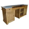 Bar sur-mesure en pin massif 240cm avec repose-pieds