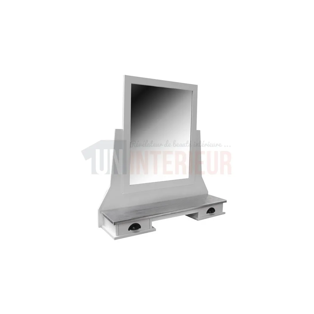 Miroir de coiffeuse sur-mesure en pin massif 101cm