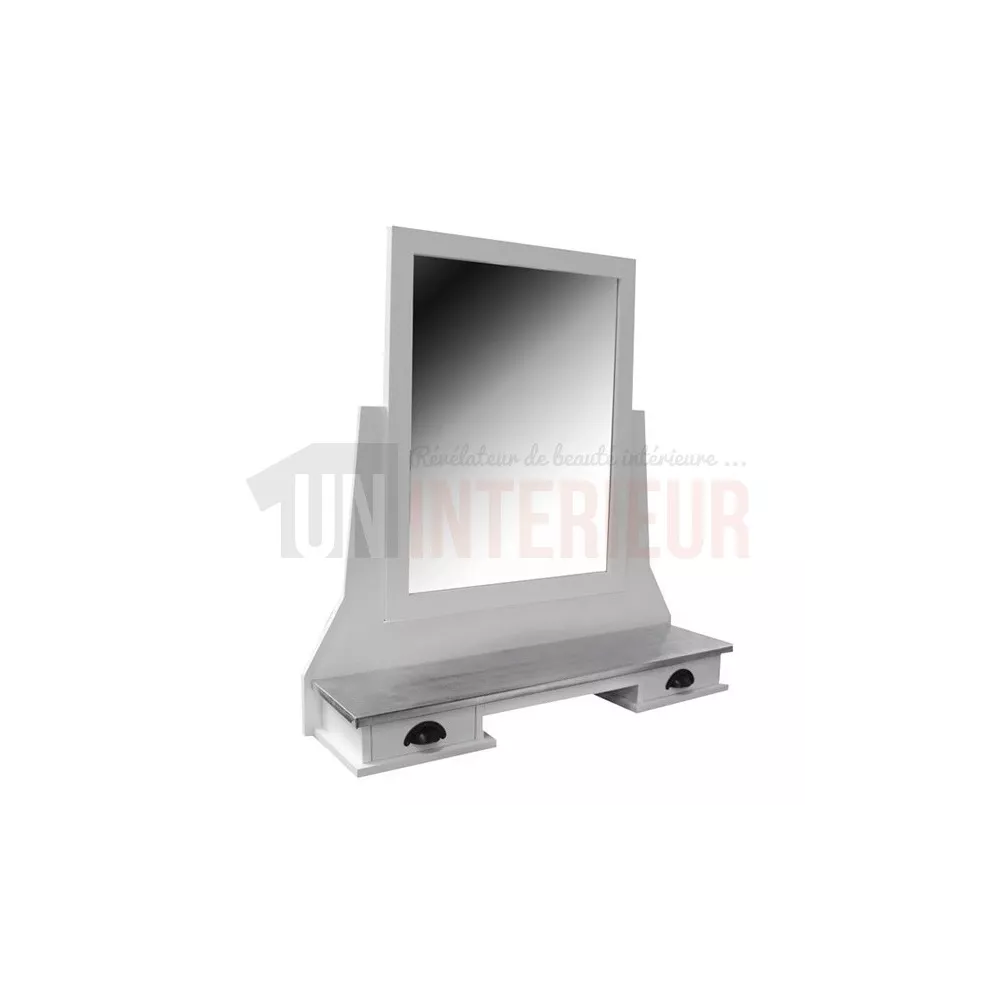 Miroir de coiffeuse sur-mesure en pin massif 101cm