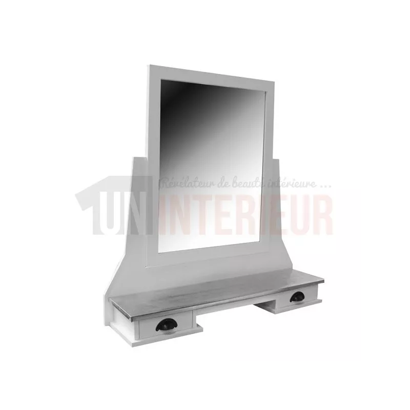 Miroir de coiffeuse sur-mesure en pin massif 101cm