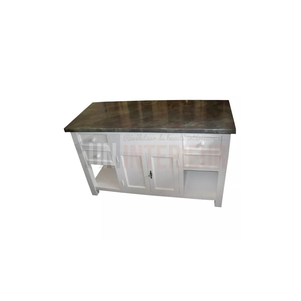 Meuble de salle de bain sur-mesure en pin massif 155cm