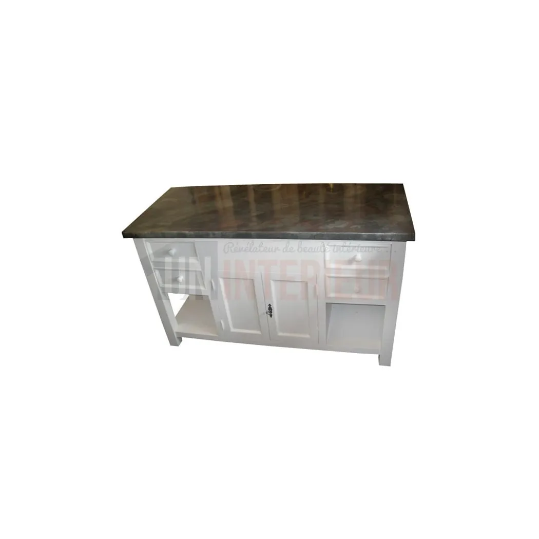 Meuble de salle de bain sur-mesure en pin massif 155cm