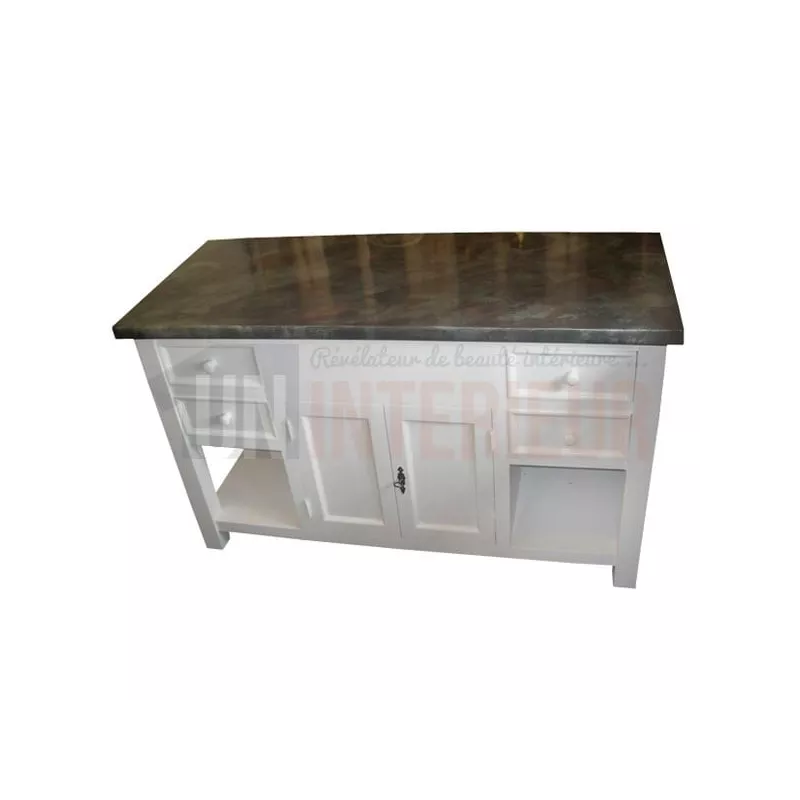 Meuble de salle de bain sur-mesure en pin massif 155cm