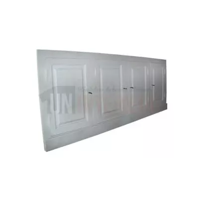 Meuble mercerie sur-mesure en pin massif pour salle de bain