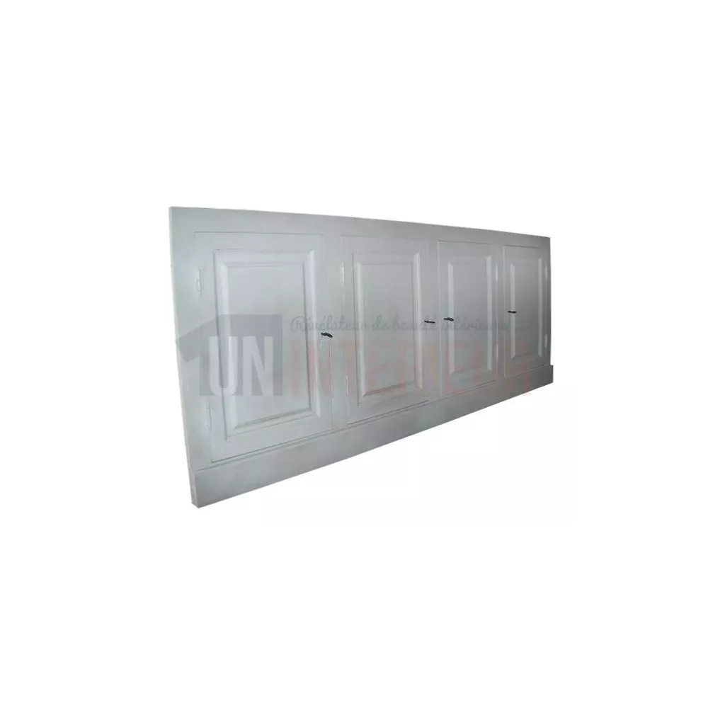 Façade de cuisine sur-mesure en pin massif 252cm
