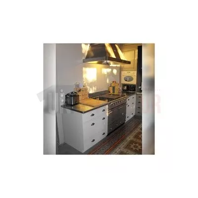 Façade de cuisine sur-mesure en pin massif 252cm