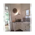 Cuisine sur-mesure en pin massif blanche antiquaire vieilli - 5 éléments