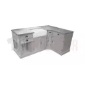 Cuisine sur-mesure en pin massif - Zinc véritable