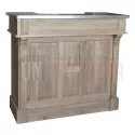 Comptoir de bar en chêne massif et zinc 140cm - Chester