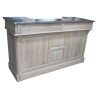 Meuble bar zinc en chêne massif 180cm - Chester