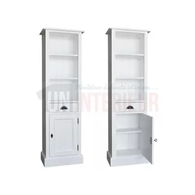 Meuble d'angle rangement de cuisine en pin massif - Straight