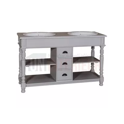 Colonne en pin massif ou rangement salle de bain - Grant