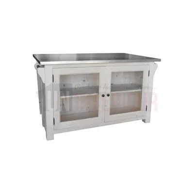 Meuble bar bistrot en pin massif 90cm - Chester