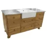 Meuble bain 2 vasques, en pin massif - Grant