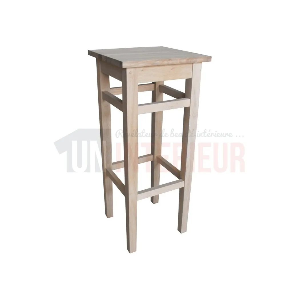Tabouret de bar en chêne massif sans dossier - Chester