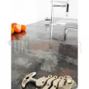 Plan de travail en zinc sur mesure avec intégration d'évier inox - Zinc d'art