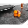 Plan de travail en zinc sur mesure avec intégration d'évier inox - Zinc d'art
