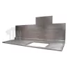 Ensemble plan en zinc et crédence en zinc avec découpe - Zinc classique